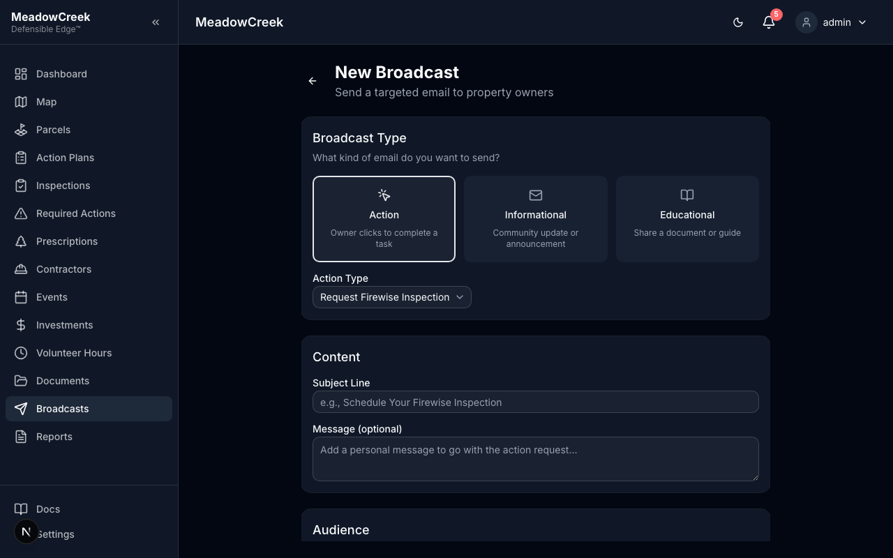 New broadcast form