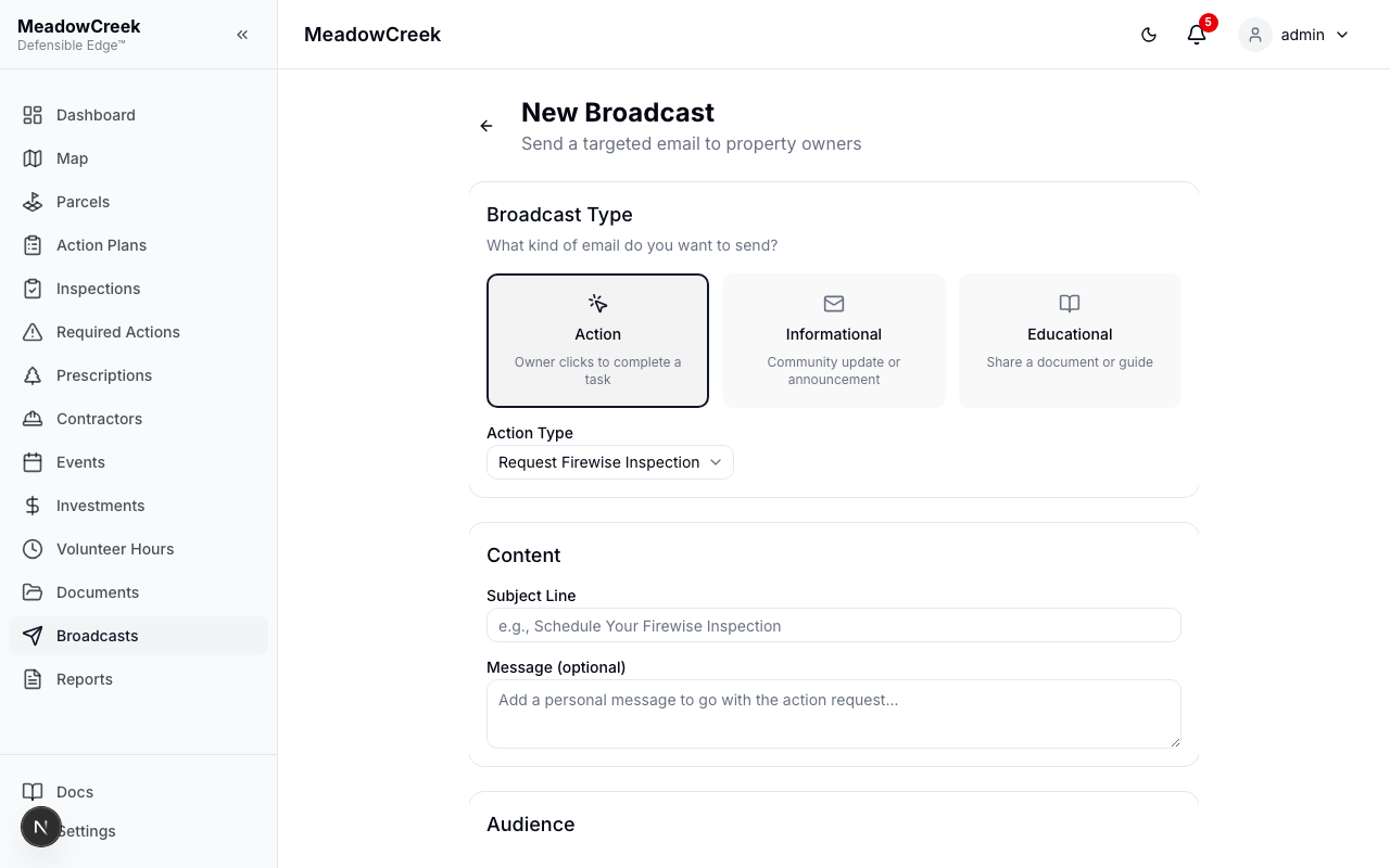 New broadcast form