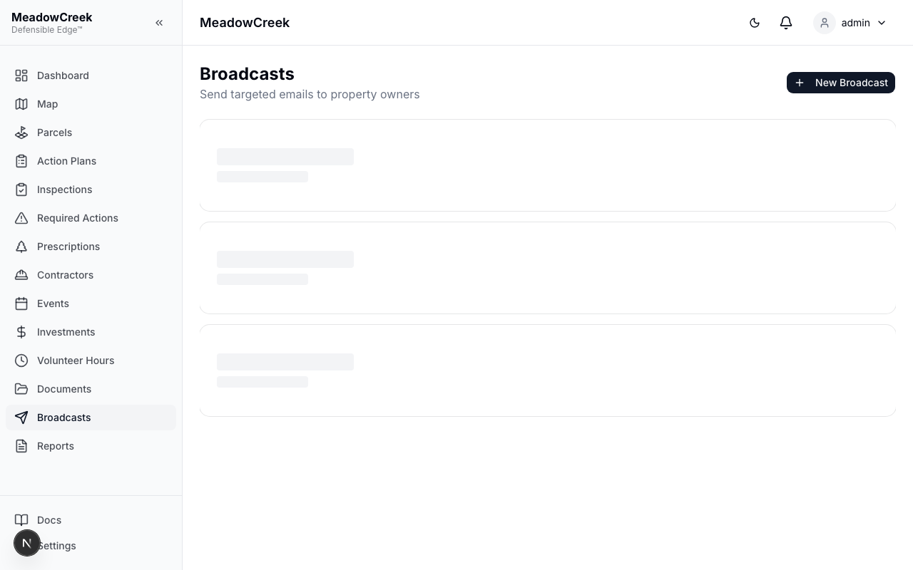 Broadcasts list