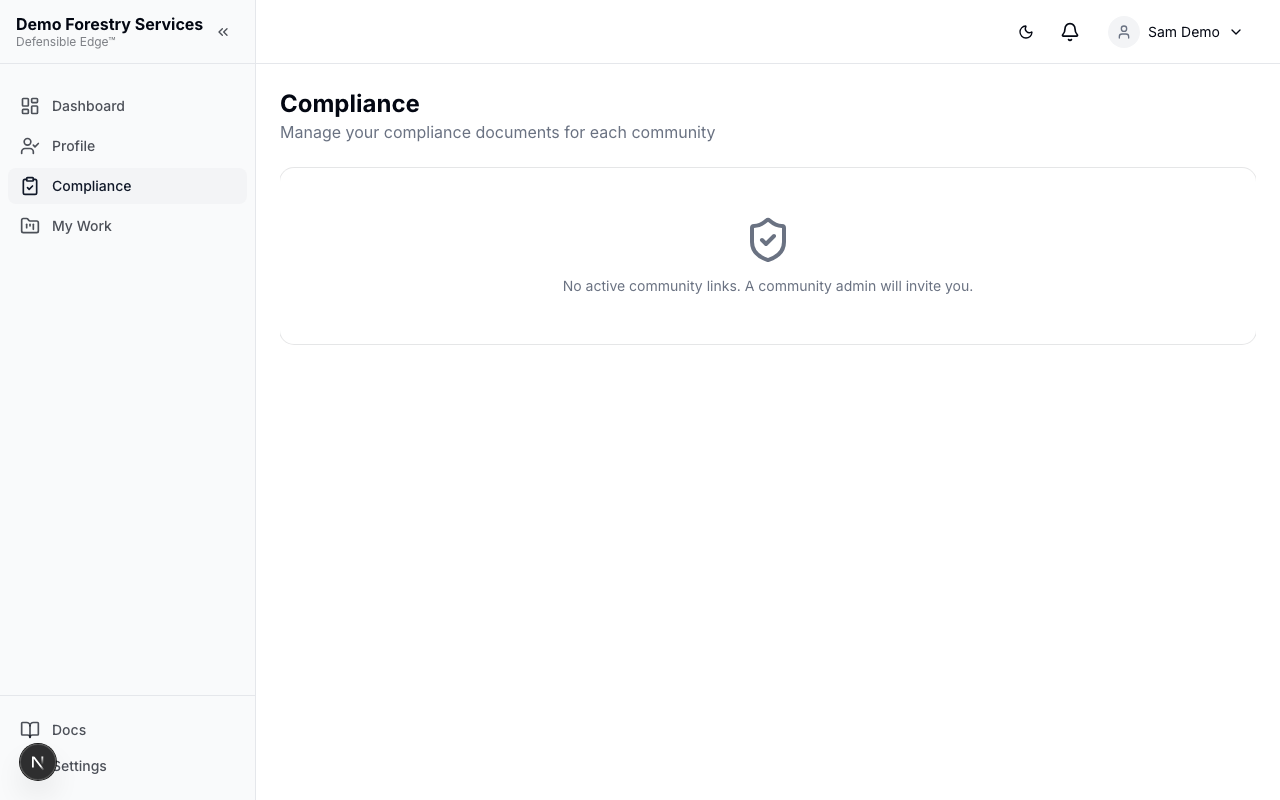 Compliance page
