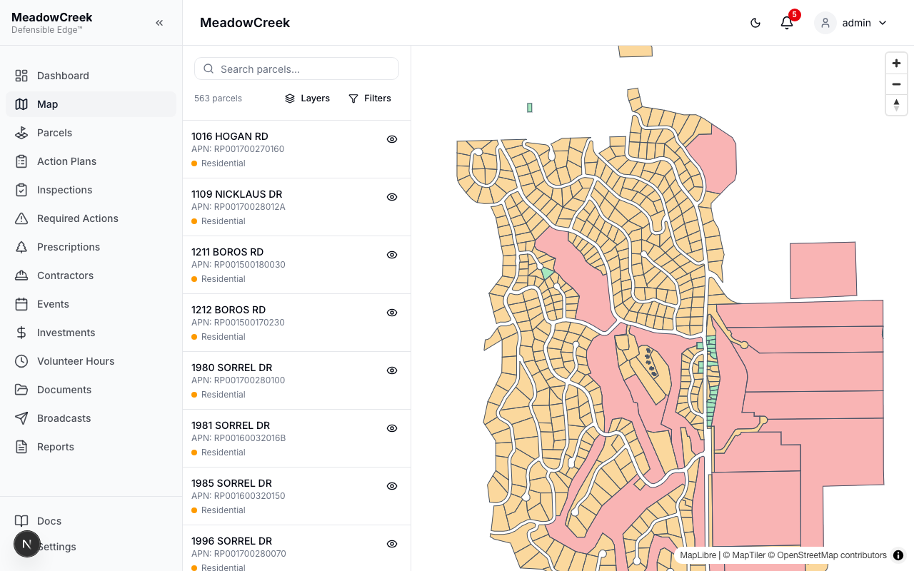 Map default view
