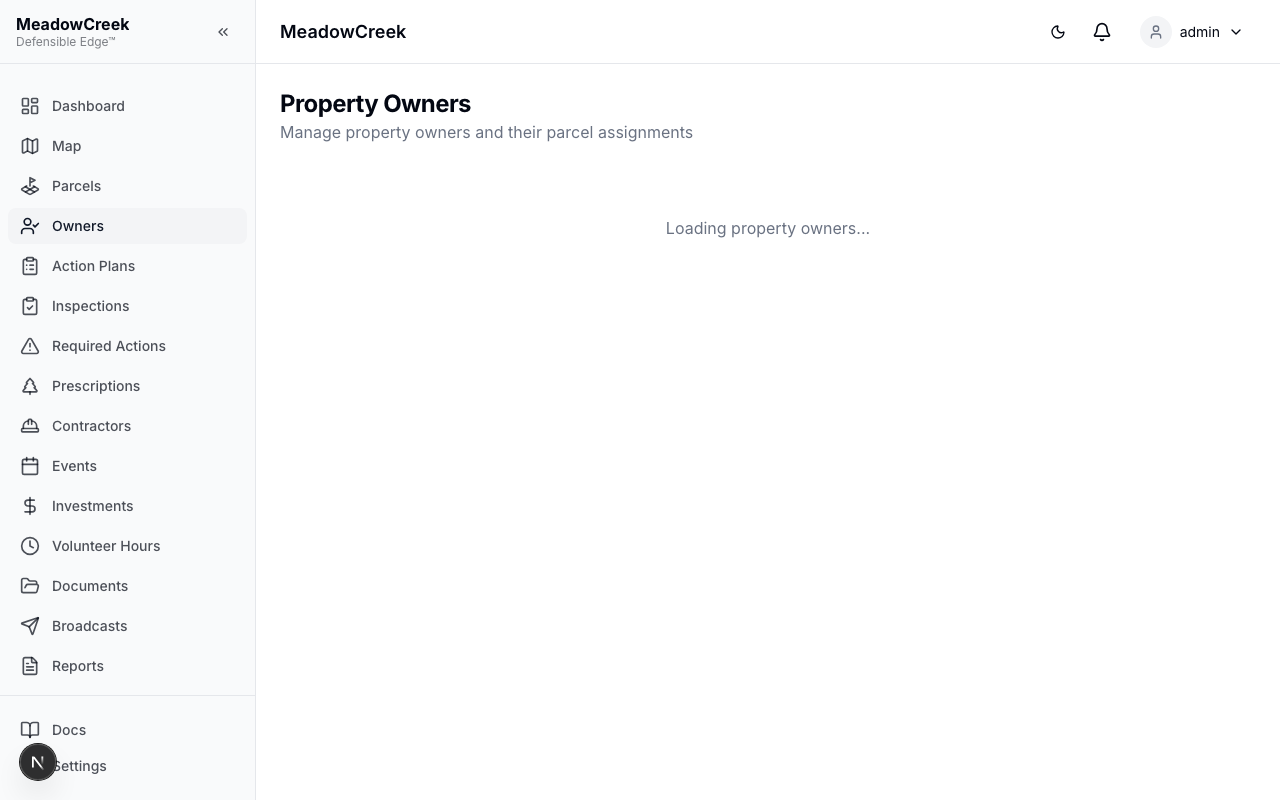 Property owners list