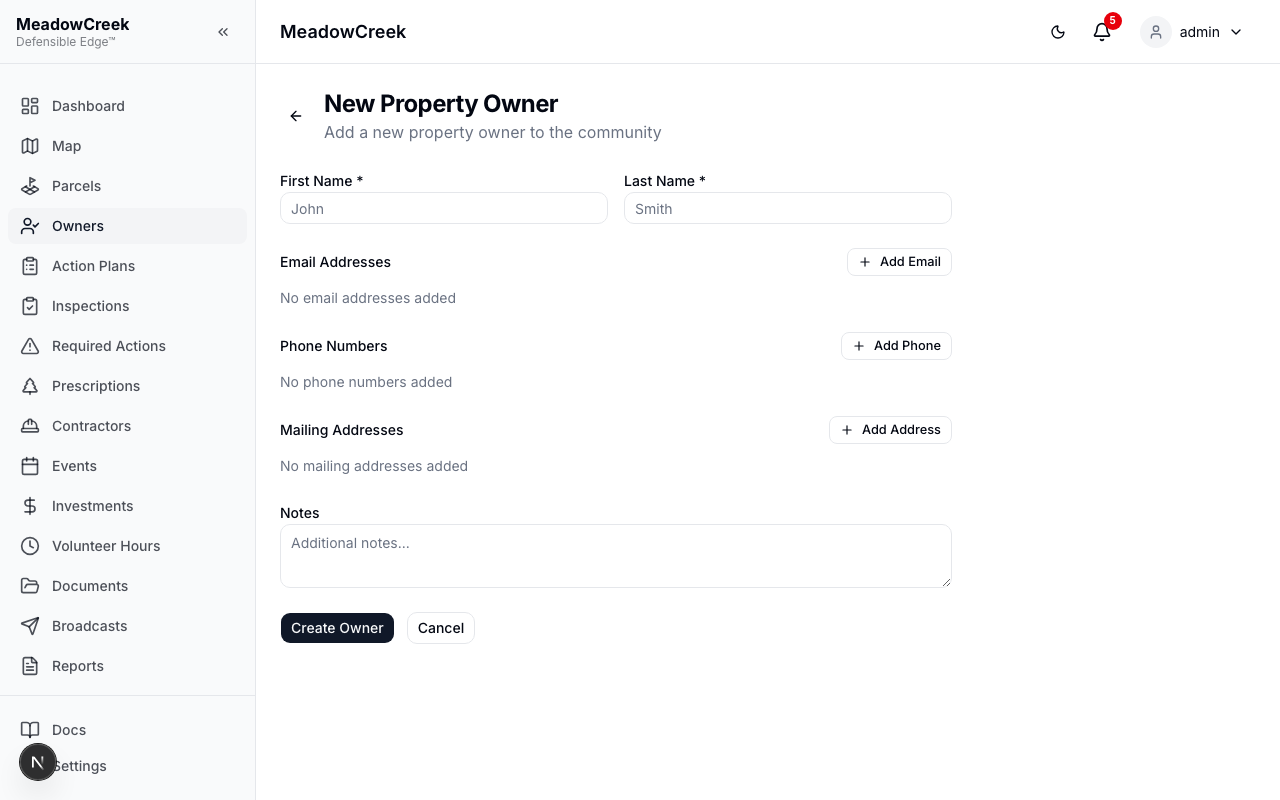 New resident form